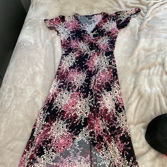 Petite polyester slit dress - Picture 1 of 2